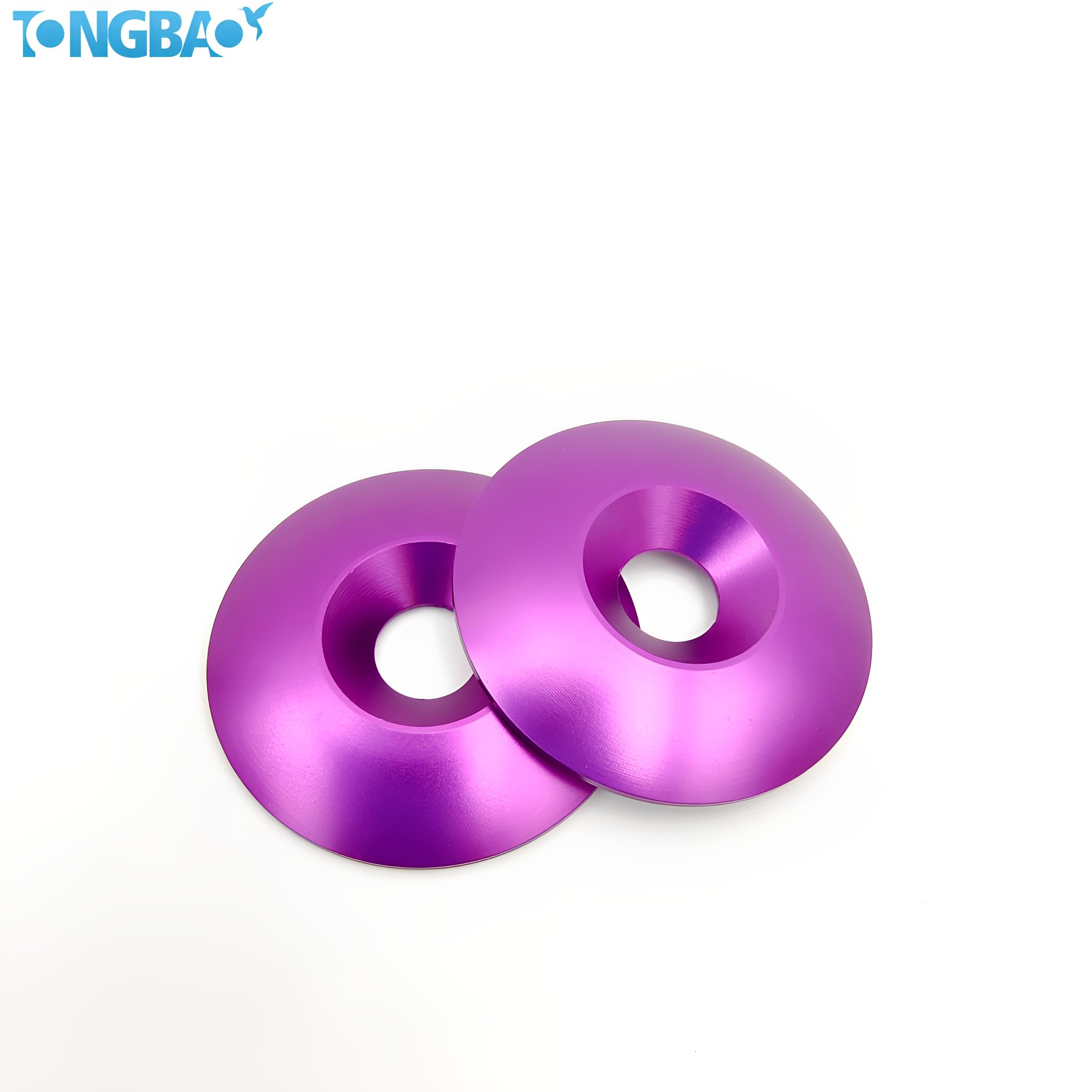 20% Gbanyụọ Aluminom 34*8*4.5 Green/Purple Countersunk Washer maka Go Kart