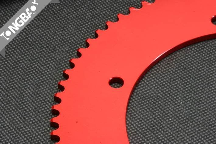 Traditional Red Anodized #35 Aluminum Split Sprocket